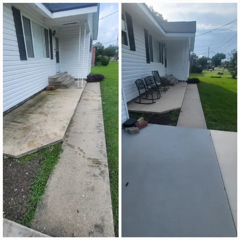 Patio before and after