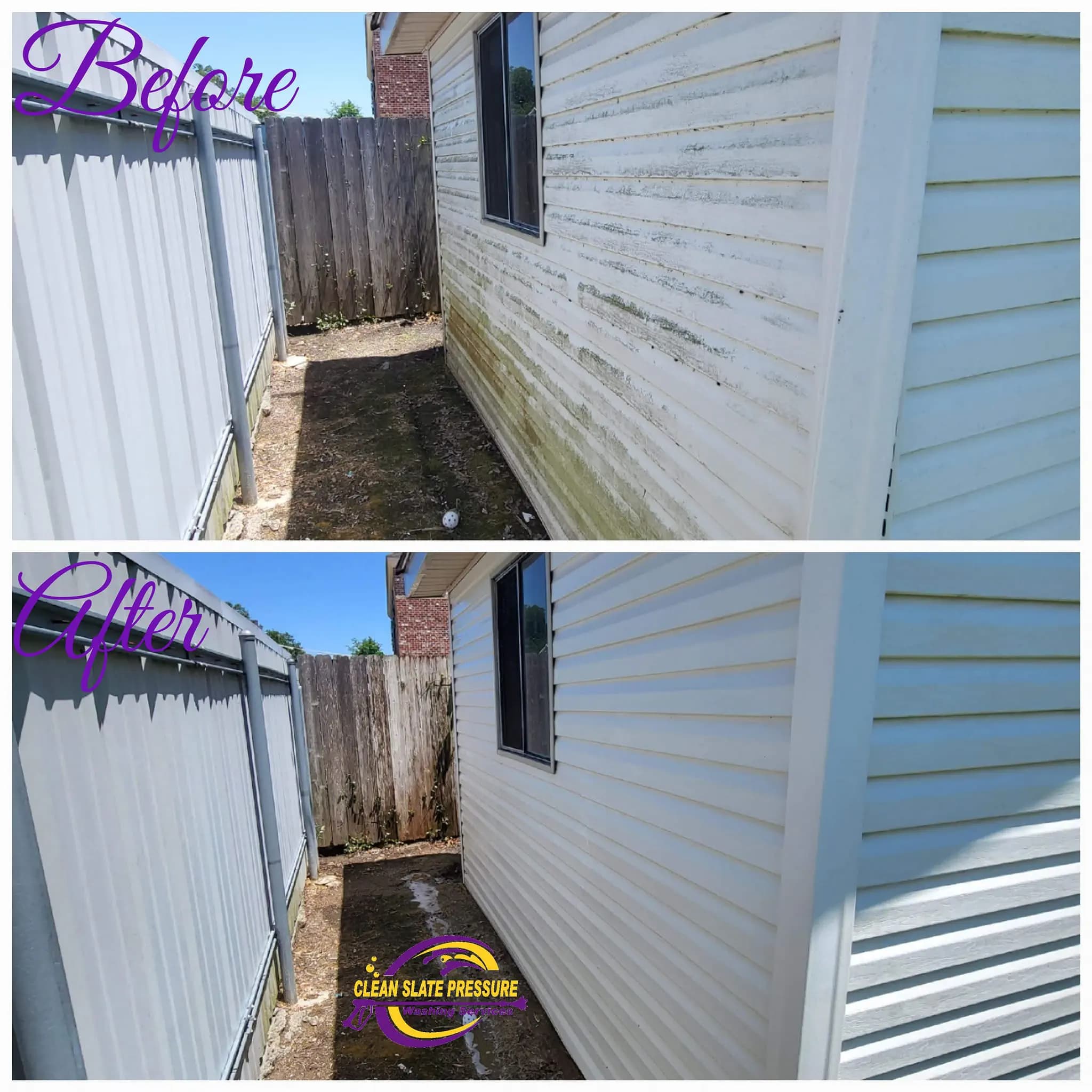 Siding before and after